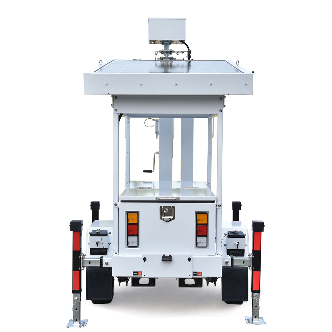 Portable Outdoor Solar Power Surveillance Trailer with CCTV Camera