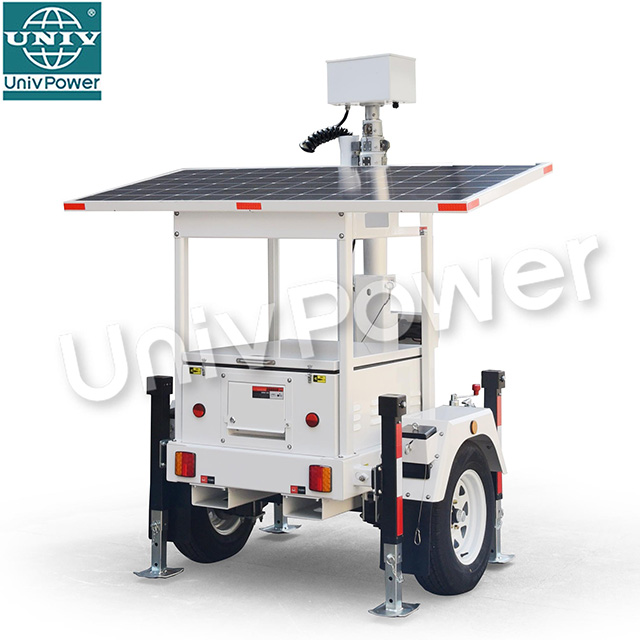 UST-300 LED Flood Light Solar Portable Telescopic Mast Mobile Solar Light Tower