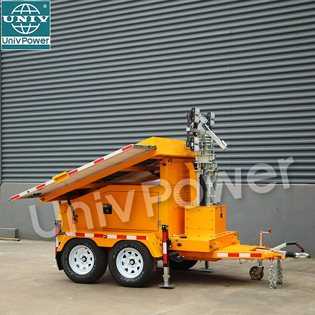 UST-1200 Long Lasting Flood Light Mobile Trailer Mounted Solar Power LED Light Towers