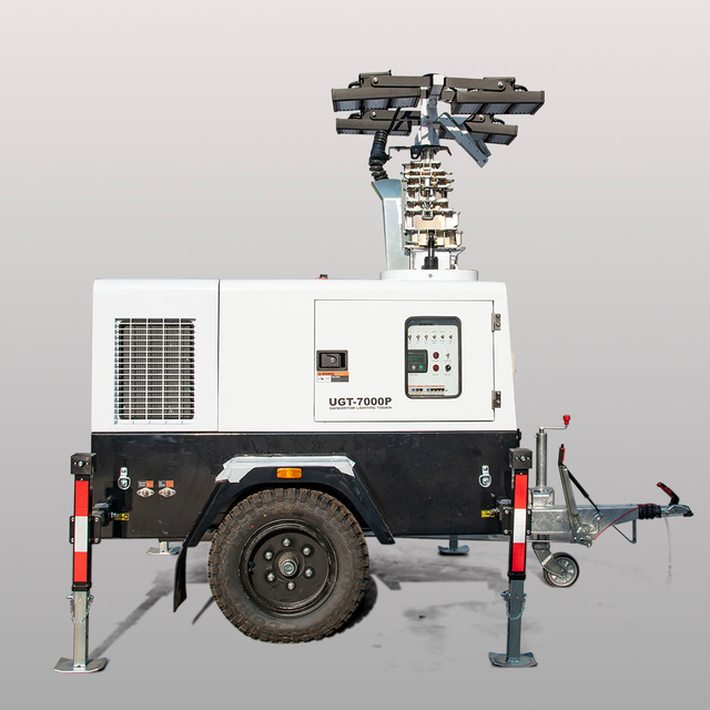 Outdoor Mobile Light Tower Diesel Generator Hydraulic Portable Lighting Tower