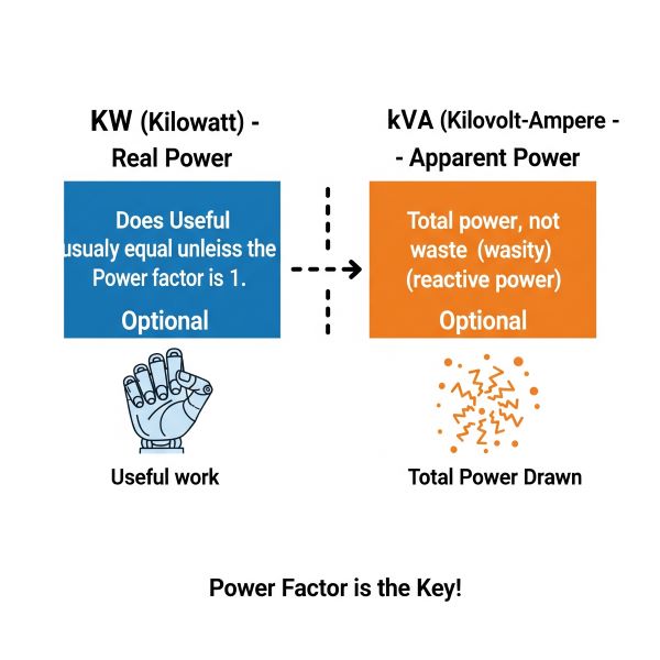 What is the Difference Between kW and kVA